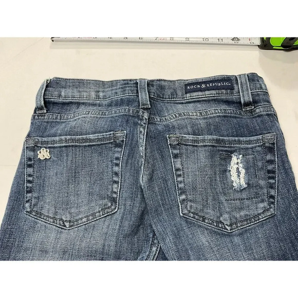 Rock & Republic Jeans Women’s Size 2 Darkwash Skinny “BERLIN” Blue Denim - Picture 7 of 9